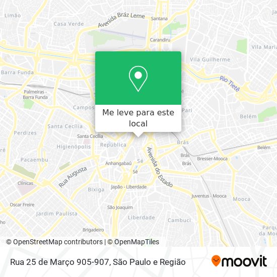 Rua 25 de Março 905-907 mapa