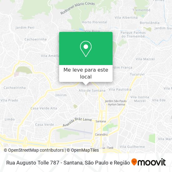 Rua Augusto Tolle 787 - Santana mapa