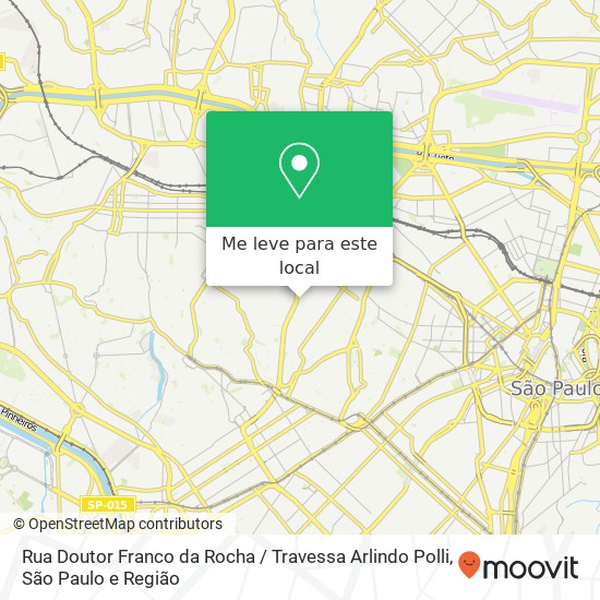 Rua Doutor Franco da Rocha / Travessa Arlindo Polli mapa