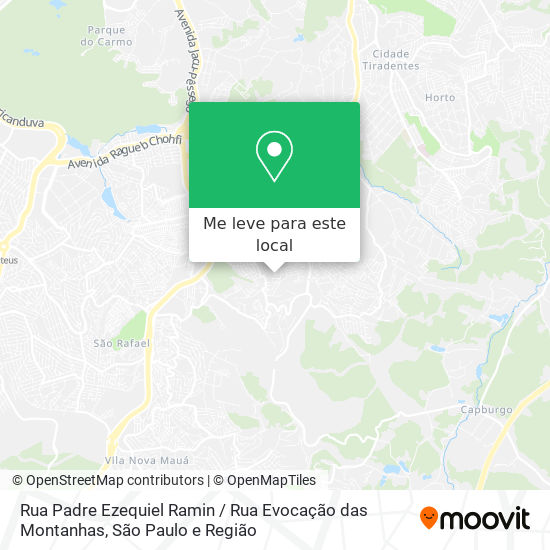 Rua Padre Ezequiel Ramin / Rua Evocação das Montanhas mapa