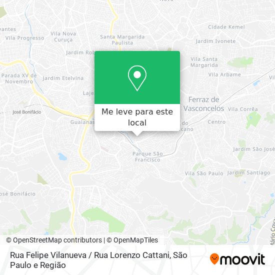 Rua Felipe Vilanueva / Rua Lorenzo Cattani mapa
