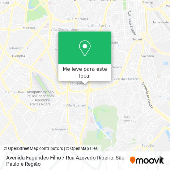 Avenida Fagundes Filho / Rua Azevedo Ribeiro mapa