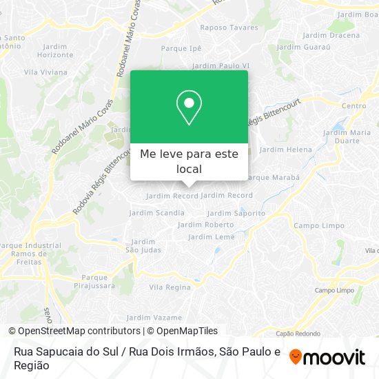 Rua Sapucaia do Sul / Rua Dois Irmãos mapa