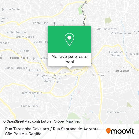 Rua Terezinha Cavalaro / Rua Santana do Agreste mapa