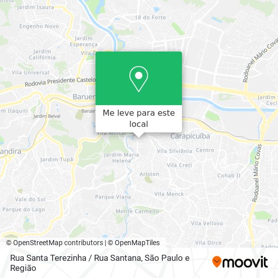 Rua Santa Terezinha / Rua Santana mapa