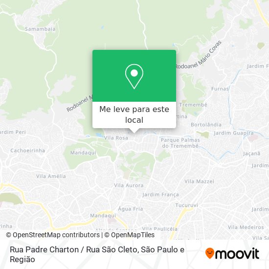 Rua Padre Charton / Rua São Cleto mapa
