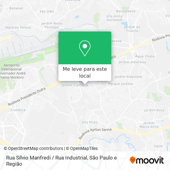 Rua Sílvio Manfredi / Rua Industrial mapa