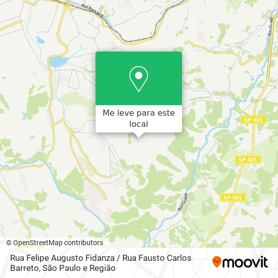 Rua Felipe Augusto Fidanza / Rua Fausto Carlos Barreto mapa