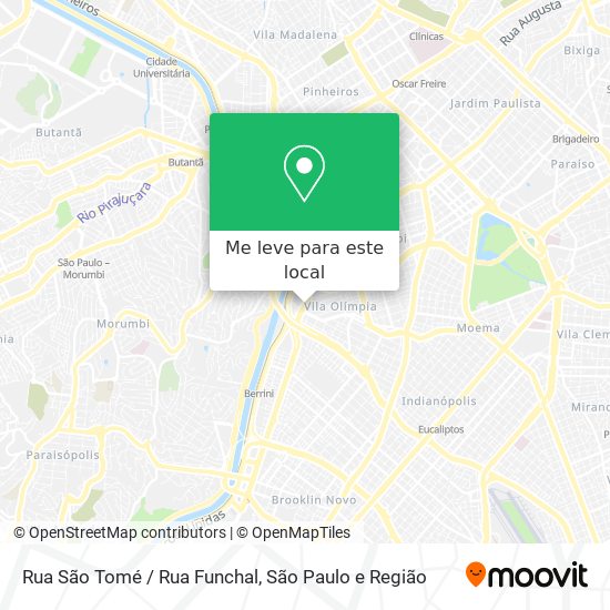 Rua São Tomé / Rua Funchal mapa