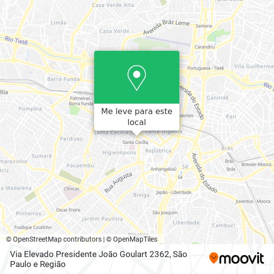 Via Elevado Presidente João Goulart 2362 mapa