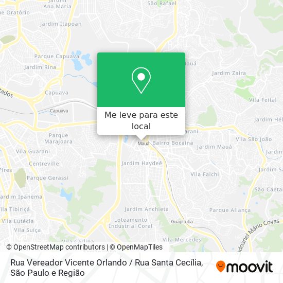 Rua Vereador Vicente Orlando / Rua Santa Cecília mapa