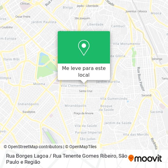 Rua Borges Lagoa / Rua Tenente Gomes Ribeiro mapa