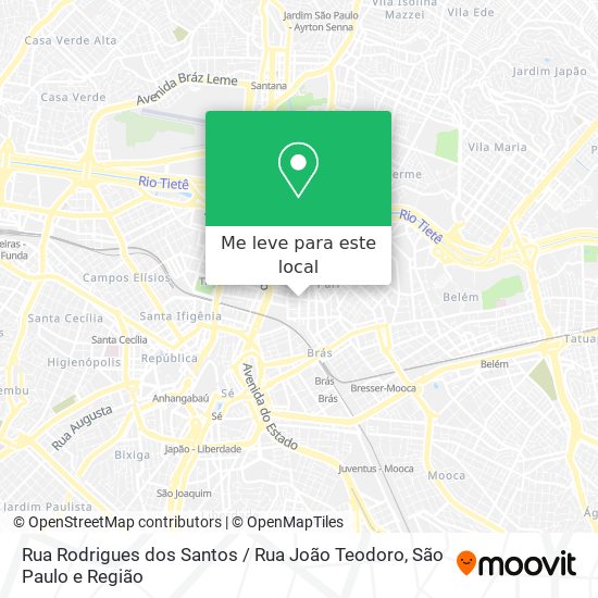 Rua Rodrigues dos Santos / Rua João Teodoro mapa