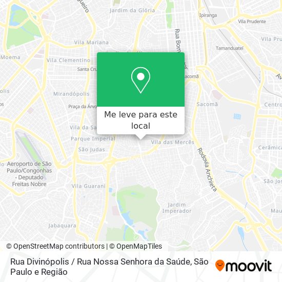 Rua Divinópolis / Rua Nossa Senhora da Saúde mapa