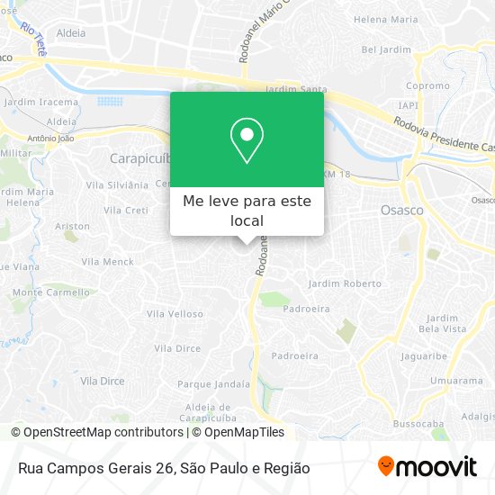 Rua Campos Gerais 26 mapa