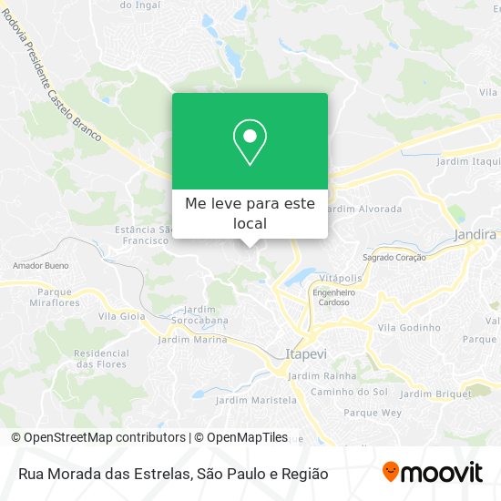 Rua Morada das Estrelas mapa