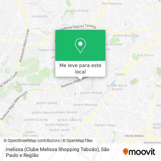 melissa (Clube Melissa Shopping Taboão) mapa