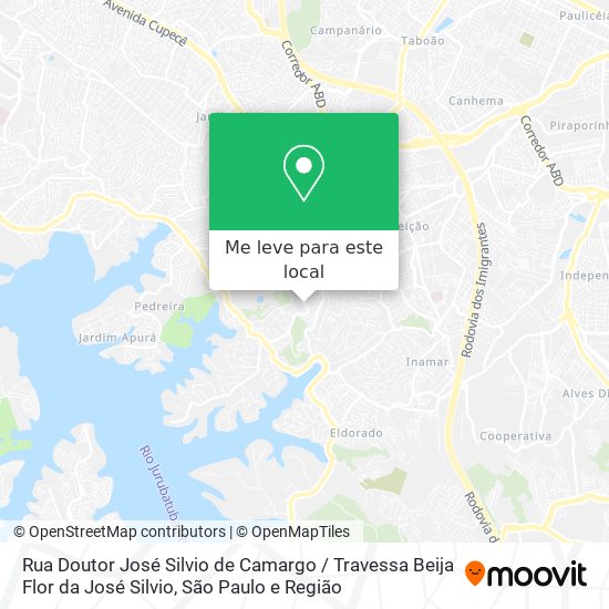 Rua Doutor José Silvio de Camargo / Travessa Beija Flor da José Silvio mapa