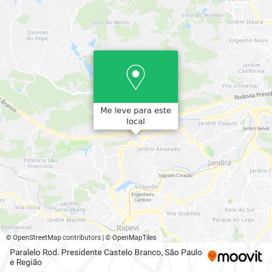 Paralelo Rod. Presidente Castelo Branco mapa