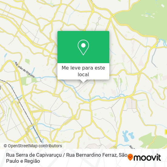 Rua Serra de Capivaruçu / Rua Bernardino Ferraz mapa