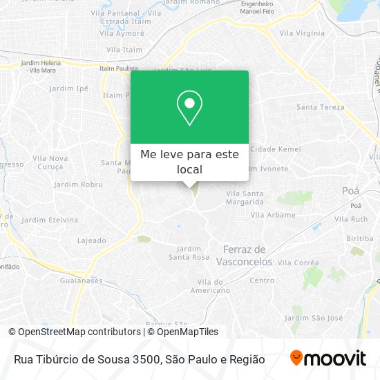 Rua Tibúrcio de Sousa 3500 mapa