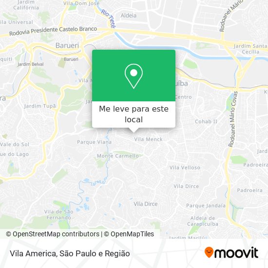 Vila America mapa