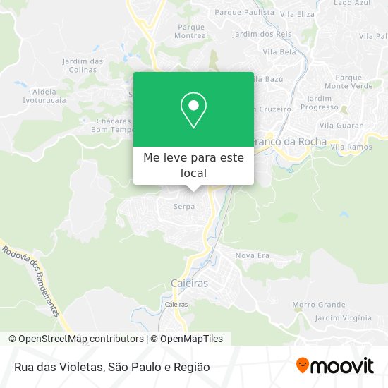 Rua das Violetas mapa