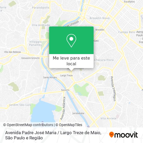 Avenida Padre José Maria / Largo Treze de Maio mapa