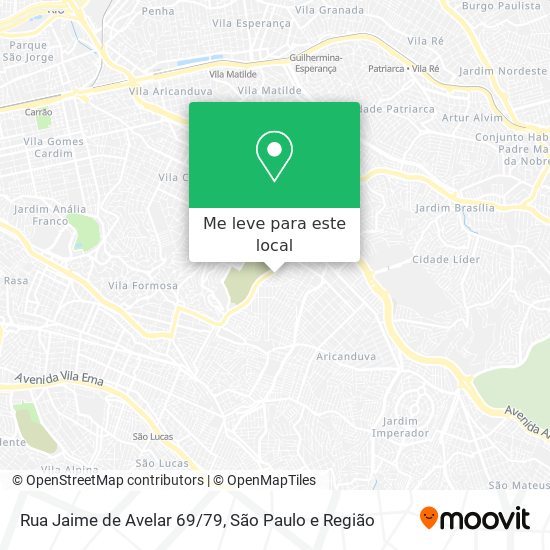 Rua Jaime de Avelar 69/79 mapa