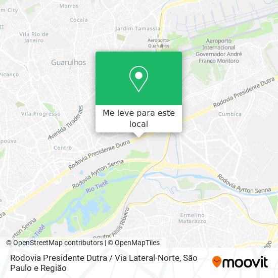 Rodovia Presidente Dutra / Via Lateral-Norte mapa