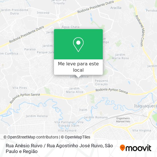 Rua Anêsio Ruivo / Rua Agostinho José Ruivo mapa
