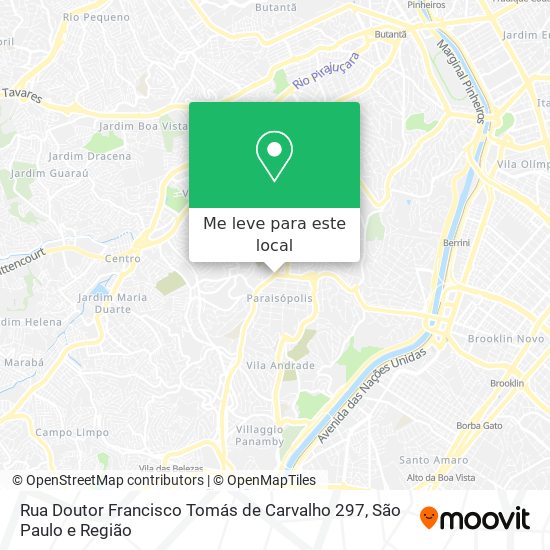 Rua Doutor Francisco Tomás de Carvalho 297 mapa