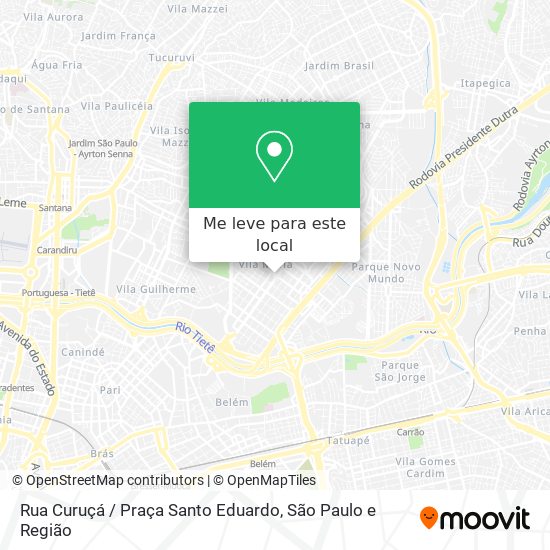 Rua Curuçá / Praça Santo Eduardo mapa