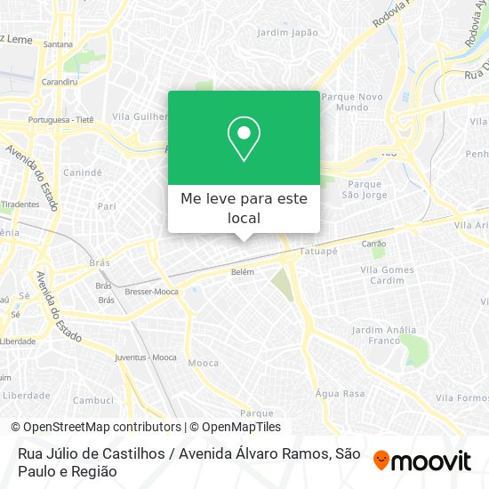 Rua Júlio de Castilhos / Avenida Álvaro Ramos mapa
