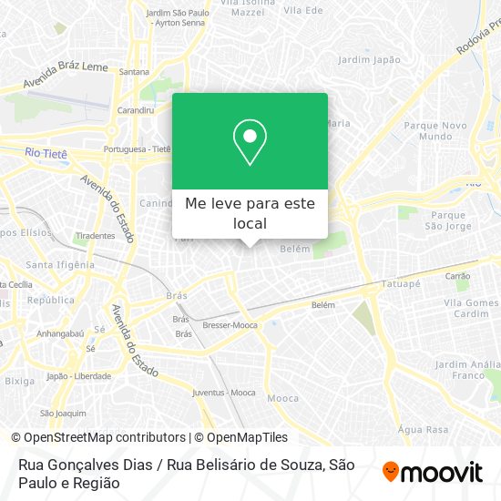 Rua Gonçalves Dias / Rua Belisário de Souza mapa