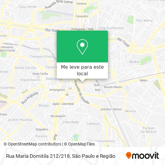 Rua Maria Domitila 212/218 mapa