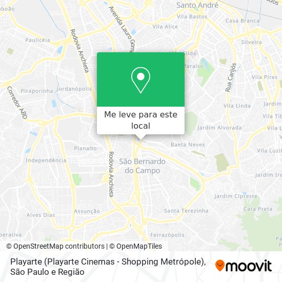 Playarte (Playarte Cinemas - Shopping Metrópole) mapa