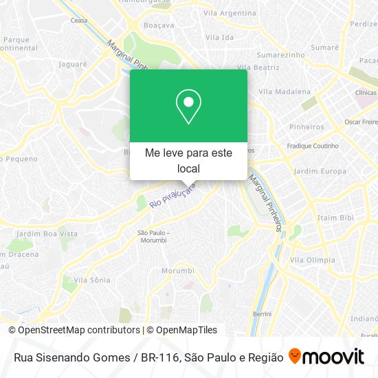 Rua Sisenando Gomes / BR-116 mapa