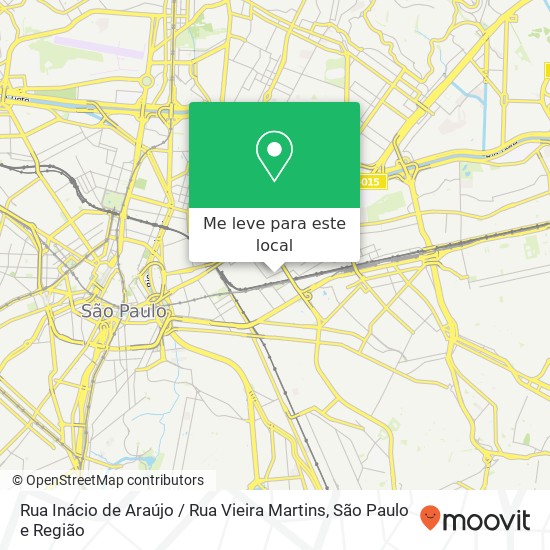 Rua Inácio de Araújo / Rua Vieira Martins mapa