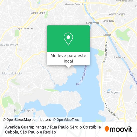 Avenida Guarapiranga / Rua Paulo Sérgio Costábile Cebola mapa