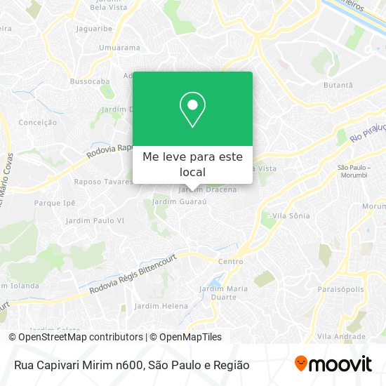 Rua Capivari Mirim n600 mapa