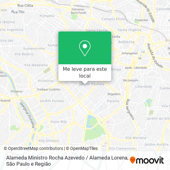 Alameda Ministro Rocha Azevedo / Alameda Lorena mapa