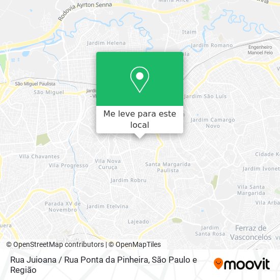 Rua Juioana / Rua Ponta da Pinheira mapa