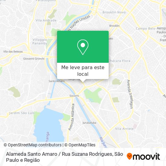 Alameda Santo Amaro / Rua Suzana Rodrigues mapa