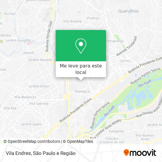 Vila Endres mapa