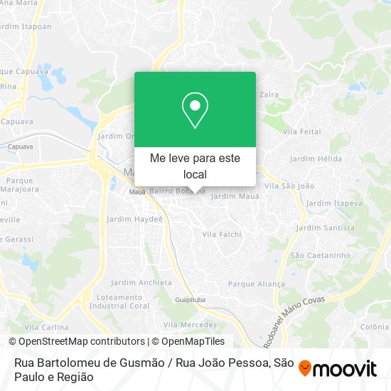 Rua Bartolomeu de Gusmão / Rua João Pessoa mapa