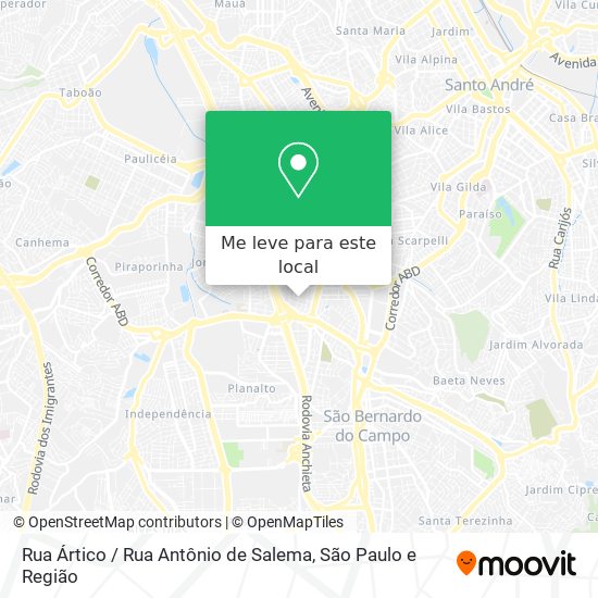 Rua Ártico / Rua Antônio de Salema mapa
