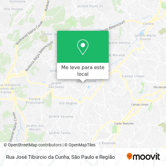 Rua José Tibúrcio da Cunha mapa