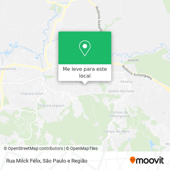 Rua Milck Félix mapa