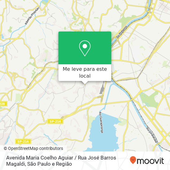 Avenida Maria Coelho Aguiar / Rua José Barros Magaldi mapa